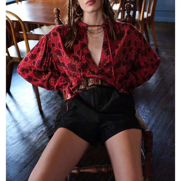 NWT Free People Outlaw Embossed Belt / Cognac - Picture 4 of 4